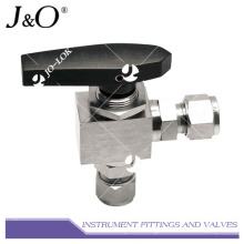 90 Degree Angle 3PC Stainless Steel 316 Mini Ball Valve